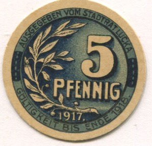Lucka - Stadt - 1917 - 5 Pfennig 