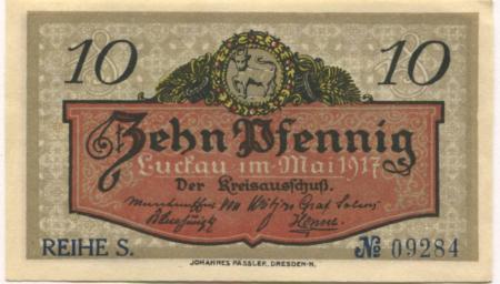 Luckau - Kreis - Mai 1917 - 31.12.1919 - 10 Pfennig 