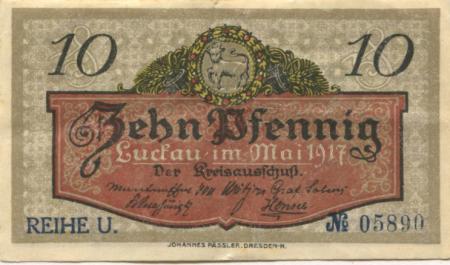 Luckau - Kreis - Mai 1917 - 31.12.1919 - 10 Pfennig 