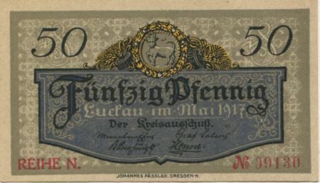 Luckau - Kreis - Mai 1917 - 31.12.1919 - 50 Pfennig 