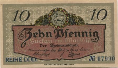 Luckau - Kreis - Mai 1917 - 31.12.1920 - 10 Pfennig 