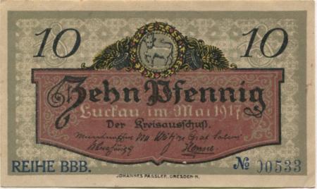Luckau - Kreis - Mai 1917 - 31.12.1920 - 10 Pfennig 