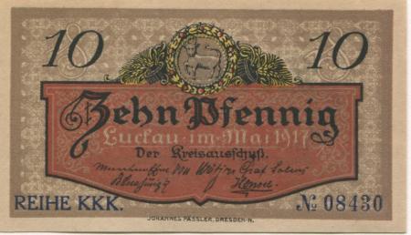 Luckau - Kreis - Mai 1917 - 10 Pfennig 