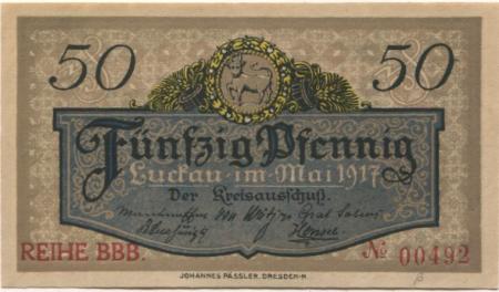 Luckau - Kreis - Mai 1917 - 50 Pfennig 