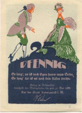 Ludwigslust - Stadt - - 31.5.1922 - 25 Pfennig 