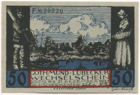 Lübeck-Gothmund - Gothmund-Lübecker Fischermeister - - 31.12.1921 - 50 Pfennig 