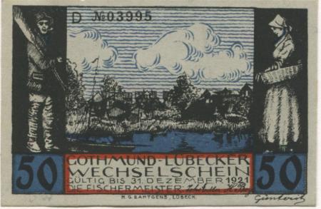 Lübeck-Gothmund - Gothmund-Lübecker Fischermeister - - 31.12.1921 - 50 Pfennig 