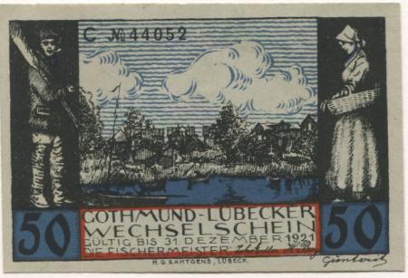 Lübeck-Gothmund - Gothmund-Lübecker Fischermeister - - 31.12.1921 - 50 Pfennig 