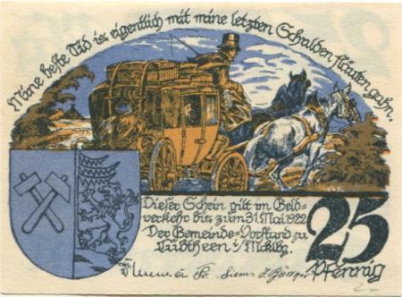 Lübtheen - Gemeinde - - 31.5.1922 - 25 Pfennig 