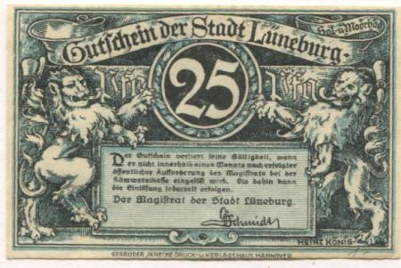 Lüneburg - Stadt - -- - 25 Pfennig 