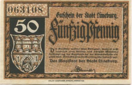 Lüneburg - Stadt - -- - 50 Pfennig 