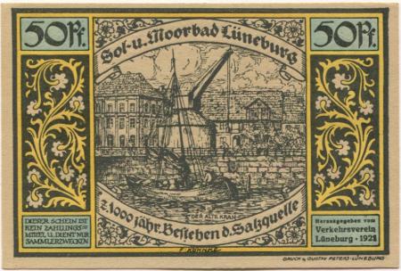 Lüneburg - Verkehrsverein - 1921 - 50 Pfennig 