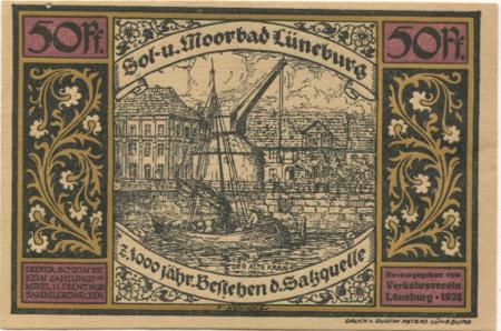 Lüneburg - Verkehrsverein - 1921 - 50 Pfennig 
