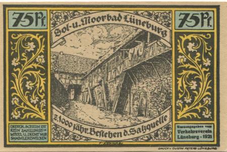 Lüneburg - Verkehrsverein - 1921 - 75 Pfennig 