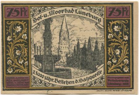 Lüneburg - Verkehrsverein - 1921 - 75 Pfennig 
