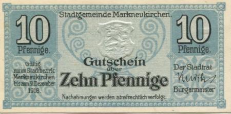 Markneukirchen - Stadt - - 31.12.1918 - 10 Pfennig 