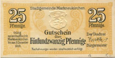 Markneukirchen - Stadt - - 31.12.1918 - 25 Pfennig 