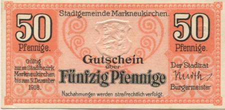 Markneukirchen - Stadt - - 31.12.1918 - 50 Pfennig 