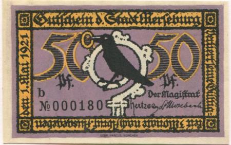Merseburg - Stadt - 1.5.1921 - 50 Pfennig 