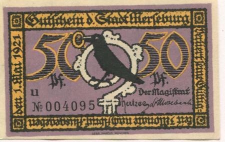 Merseburg - Stadt - 1.5.1921 - 50 Pfennig 