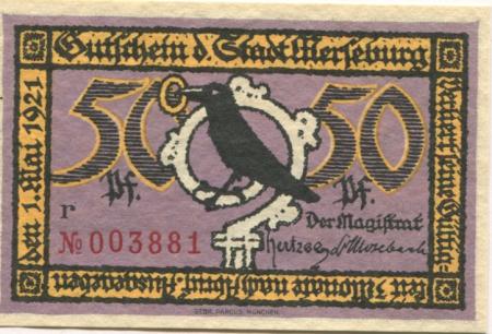Merseburg - Stadt - 1.5.1921 - 50 Pfennig 