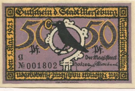Merseburg - Stadt - 1.5.1921 - 50 Pfennig 