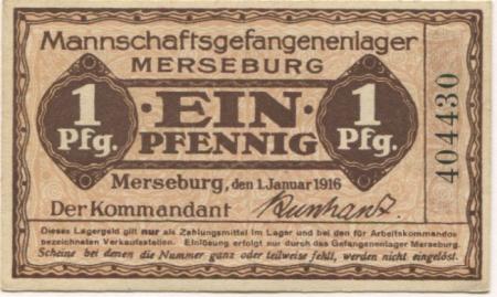 Merseburg - Mannschaftsgefangenenlager - 1.1.1916 - 1 Pfennig 