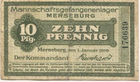 Merseburg - Mannschaftsgefangenenlager - 1.1.1916 - 10 Pfennig 