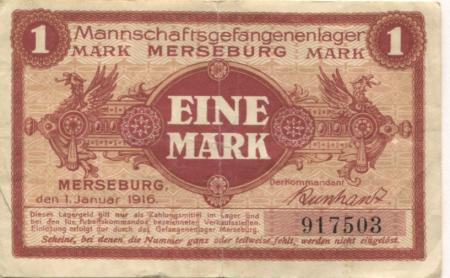 Merseburg - Mannschaftsgefangenenlager - 1.1.1916 - 1 Mark 