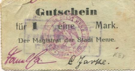 Mewe (heute: PL-Gniew) - Stadt - -- - 1 Mark 