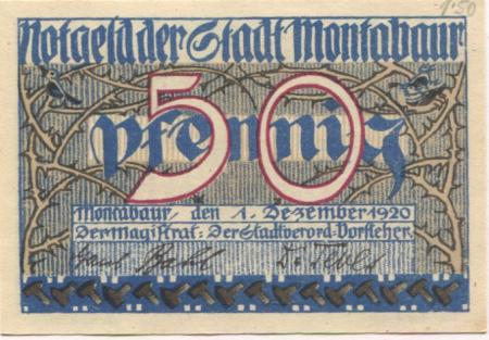 Montabaur - Stadt - 1.12.1920 - 50 Pfennig 