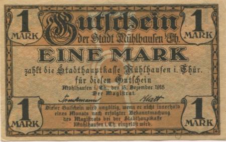 Mühlhausen - Stadt - 15.12.1918 - 1 Mark 