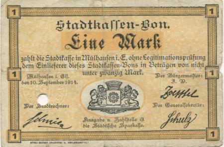 Mülhausen (heute: F-Mulhouse) - Stadt - 10.9.1914 - 1 Mark 