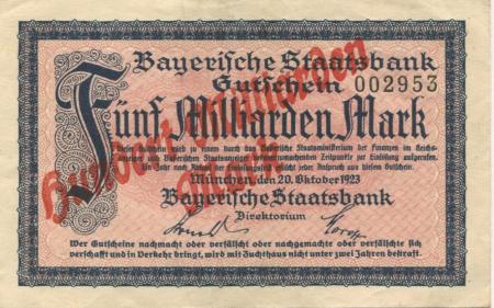 München - Bayerische Staatsbank - -- - 100 Milliarden Mark 