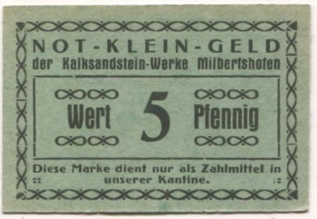 München-Milbertshofen - Kalksandstein-Werke - -- - 5 Pfennig 
