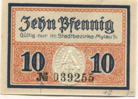 Mylau - Stadt - -- - 10 Pfennig 