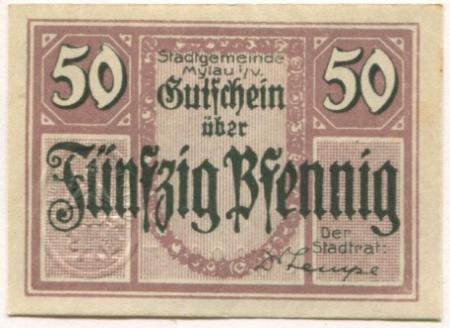 Mylau - Stadt - -- - 50 Pfennig 