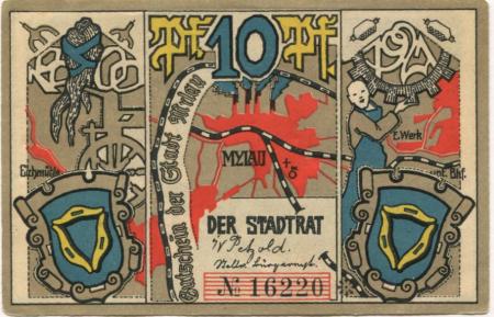 Mylau - Stadt - 1921 - 10 Pfennig 