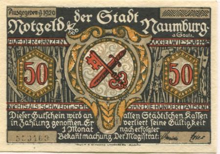 Naumburg - Stadt - 1920 - 50 Pfennig 