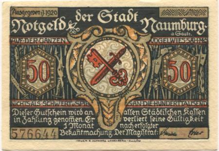 Naumburg - Stadt - 1920 - 50 Pfennig 