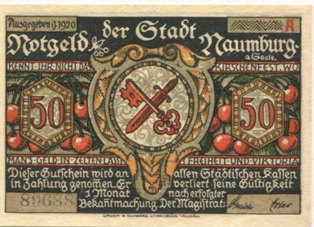 Naumburg - Stadt - 1920 - 50 Pfennig 