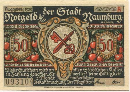 Naumburg - Stadt - 1920 - 50 Pfennig 