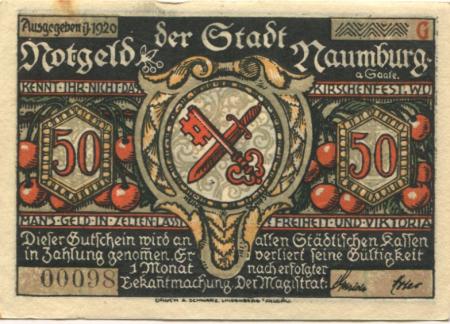 Naumburg - Stadt - 1920 - 50 Pfennig 