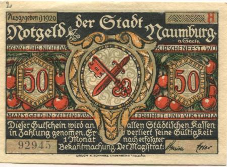 Naumburg - Stadt - 1920 - 50 Pfennig 