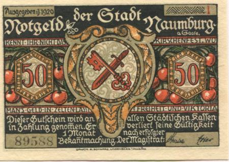 Naumburg - Stadt - 1920 - 50 Pfennig 
