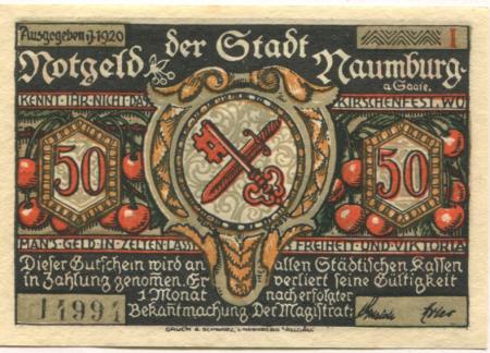 Naumburg - Stadt - 1920 - 50 Pfennig 