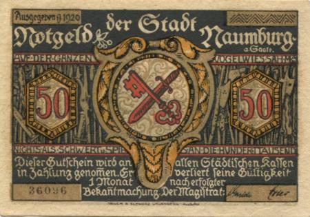 Naumburg - Stadt - 1920 - 50 Pfennig 