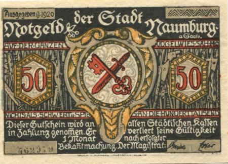 Naumburg - Stadt - 1920 - 50 Pfennig 