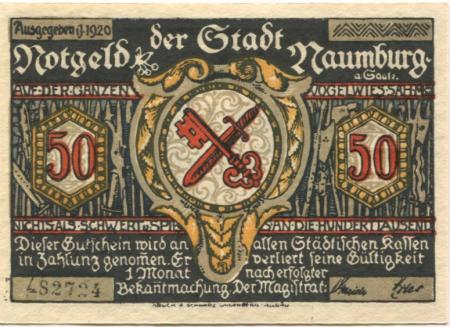 Naumburg - Stadt - 1920 - 50 Pfennig 