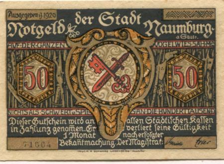 Naumburg - Stadt - 1920 - 50 Pfennig 
